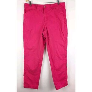 PENDLETON Womens Size 14 Bright Pink Slim Fit Modern Pants Sit Below Waist